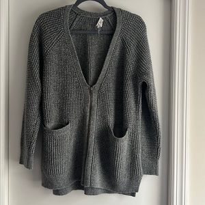 Treasure and bond zipper cardigan